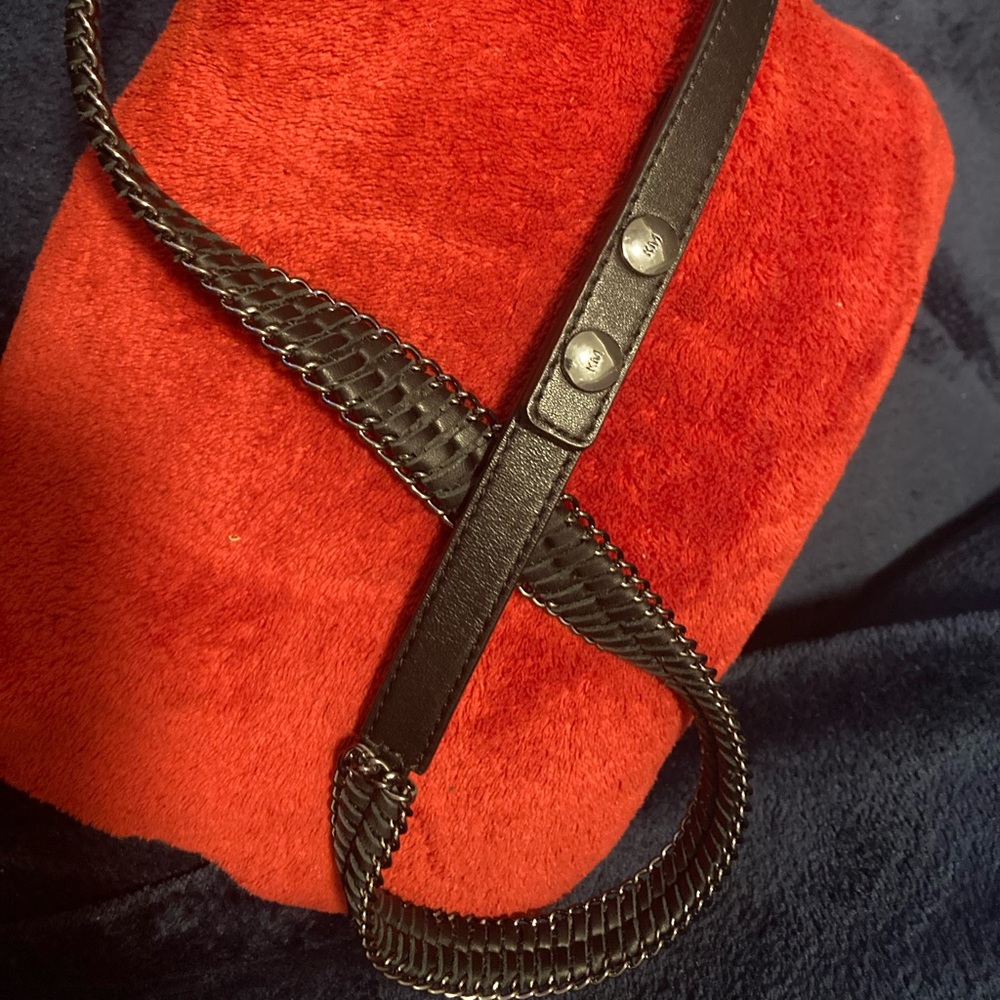 Karen Millen black chain belt size 3